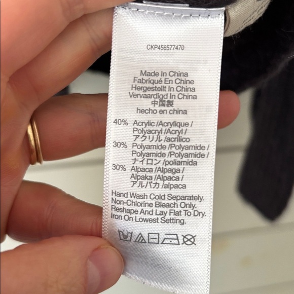 Madewell Bellaire Alpaca-Blend Cardigan – Black, Size M - Picture 7 of 8